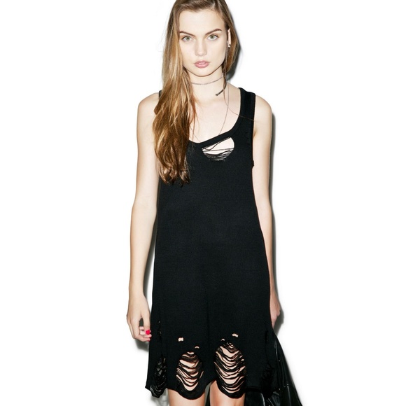NWOT Disturbia Destroyed Sweater Vest Dress - Picture 3 of 6